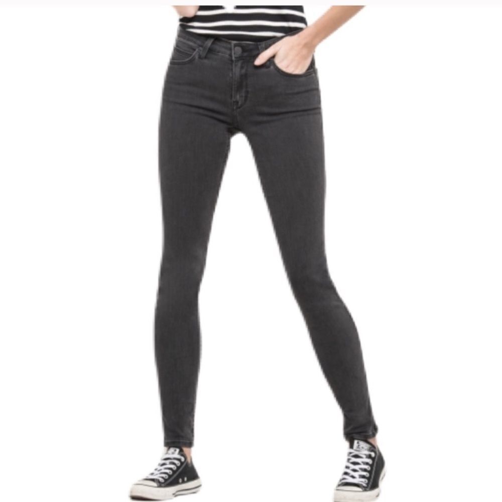 Lee Scarlett Skinny Stone Grey Jeans Denim